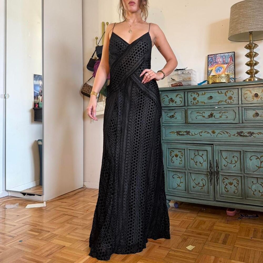 Y2k Devor Velvet Black Gown